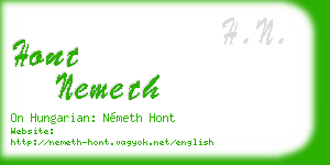 hont nemeth business card